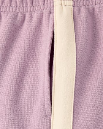 Girls Side Stripe Premium Fleece Jogger Pants
