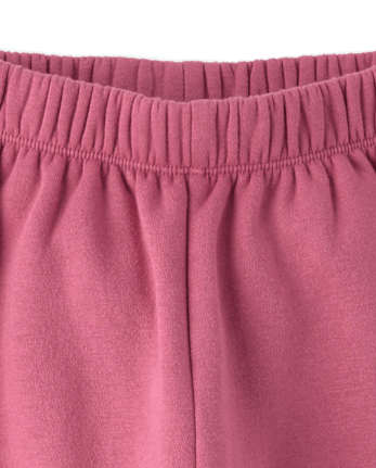 Girls Faux Lace Premium Fleece Baggy Jogger Pants