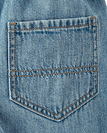 Boys Paint Splatter Super Baggy Pull On Jeans