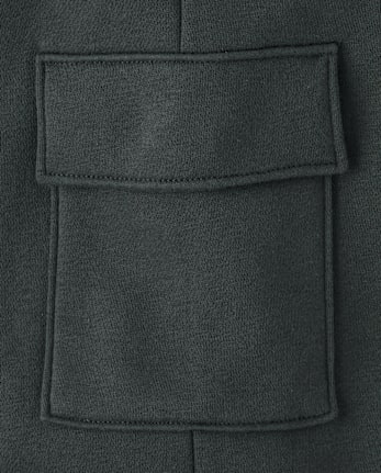 Boys Premium Fleece Cargo Jogger Pants