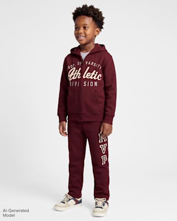 Boys Graphic Premium Fleece Sweatpants - BITTERSWEET