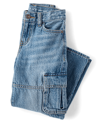 Boys Baggy Cargo Jeans
