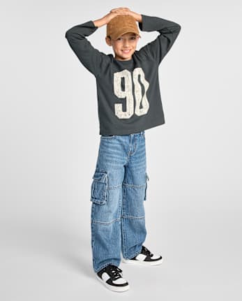 Boys Baggy Cargo Jeans