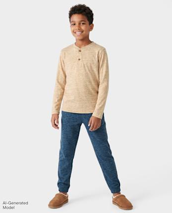 Boys Marled Cozy Active Jogger Pants - INK