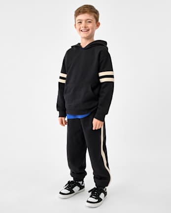 Pantalon de jogging en polaire premium à rayures latérales pour garçon