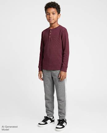 \Pantalon de jogging en polaire premium à rayures latérales pour garçon\ - H/T HOUND