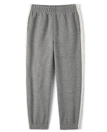 Boys Side Stripe Premium Fleece Jogger Pants