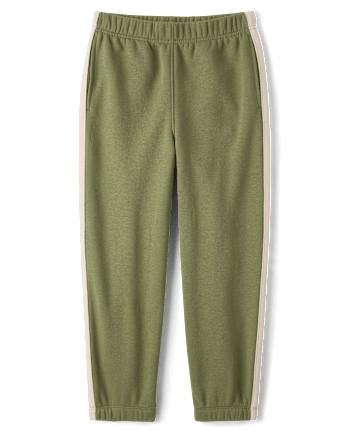 Boys Side Stripe Premium Fleece Jogger Pants
