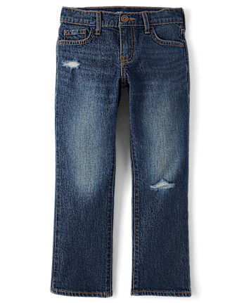 Boys Ripped Straight Jeans