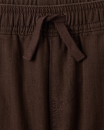 Boys Textured Baggy Pull On Cargo Pants