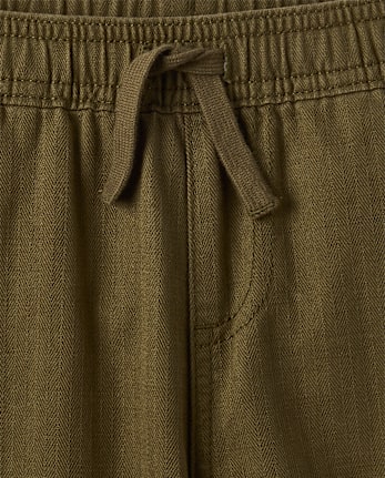 Boys Textured Baggy Pull On Cargo Pants