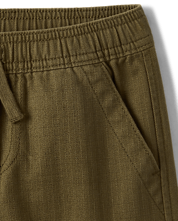 Boys Textured Baggy Pull On Cargo Pants