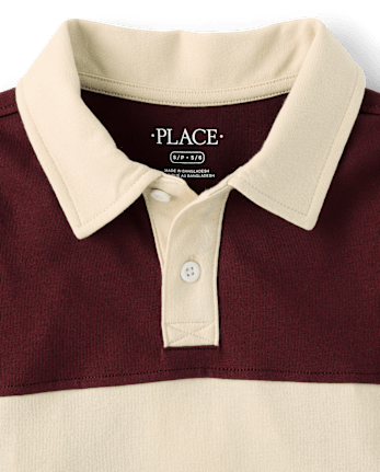 Polo de rugby à blocs de couleur pour garçons