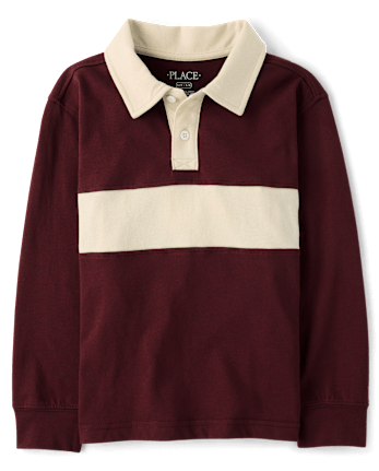 Polo de rugby à blocs de couleur pour garçons