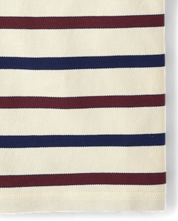 Boys Striped Soft Pique Polo