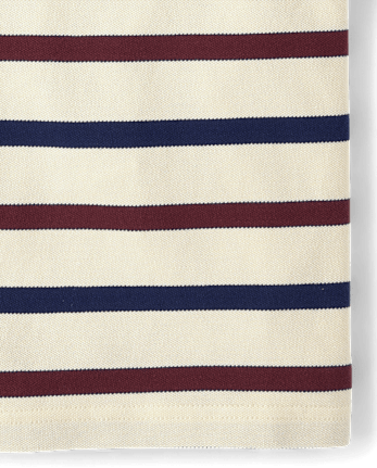 Boys Striped Soft Pique Polo