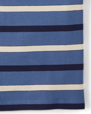 Boys Striped Soft Pique Polo