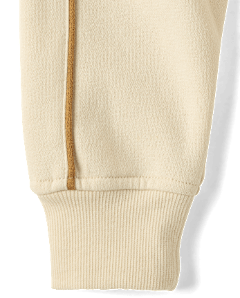 Boys Side Stripe Premium Fleece Hoodie - HAY STACK
