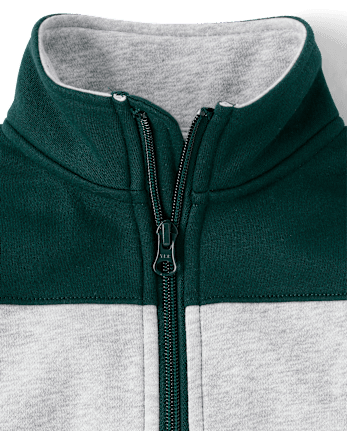 Boys Colorblock Premium Fleece Quarter Zip Pullover