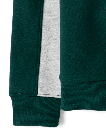 Boys Colorblock Premium Fleece Quarter Zip Pullover