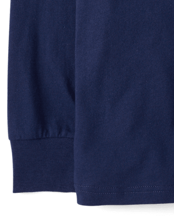 Boys Varsity Hooded Top - THUNDER BLUE
