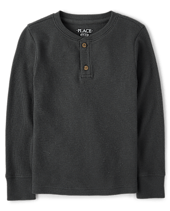 Boys Thermal Henley Top