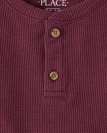 Boys Thermal Henley Top