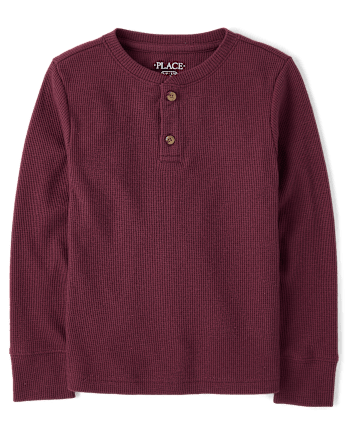 Boys Thermal Henley Top