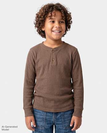 Haut Henley thermique pour garçon - MOOSE TRAIL