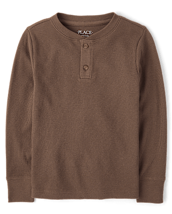 Boys Thermal Henley Top