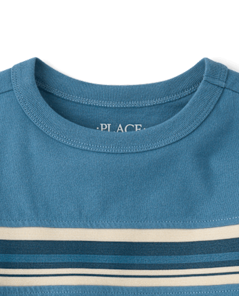 Boys Striped Sueded Top