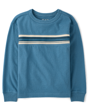 Boys Striped Sueded Top