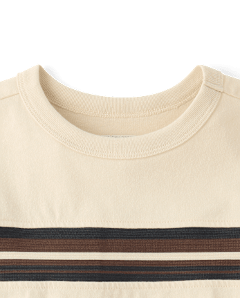 Boys Striped Sueded Top