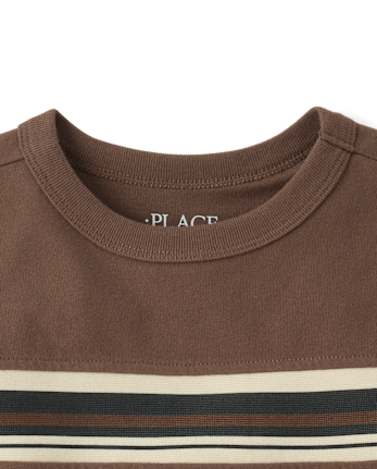 Boys Striped Sueded Top