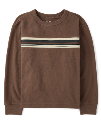 Boys Striped Sueded Top
