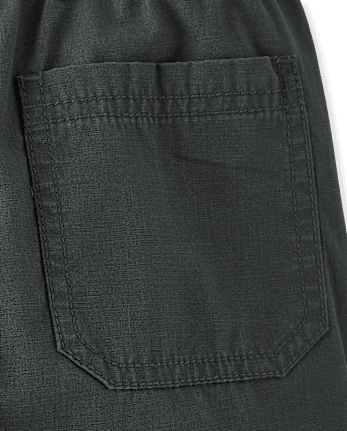 Boys Poplin Pull On Cargo Jogger Pants
