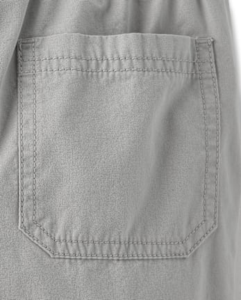 Boys Poplin Pull On Cargo Jogger Pants