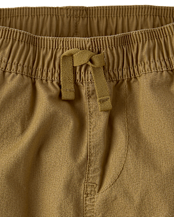 Boys Poplin Pull On Cargo Jogger Pants