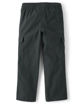 Boys Poplin Pull On Cargo Pants