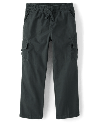 Boys Poplin Pull On Cargo Pants