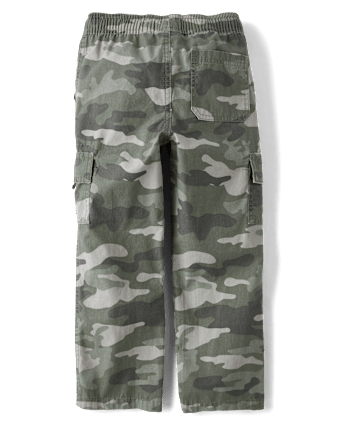 Boys Poplin Pull On Cargo Pants