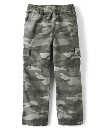 Boys Poplin Pull On Cargo Pants