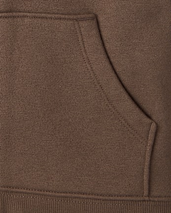 Boys Contrast Varsity Premium Fleece Zip Up Hoodie