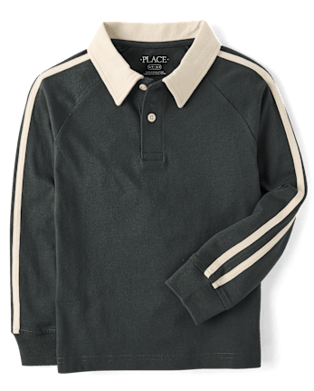Boys Side Stripe Rugby Polo