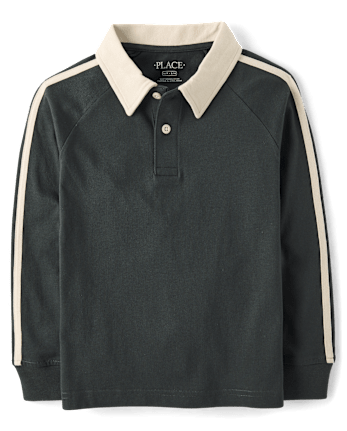 Boys Side Stripe Rugby Polo