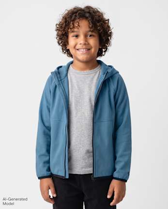 Sweat à capuche zippé Cozy Tech pour garçon - HIDDEN SEA
