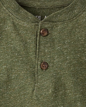 Boys Marled Henley Top