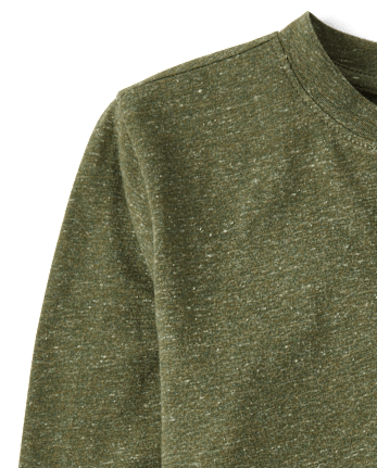 Boys Marled Henley Top