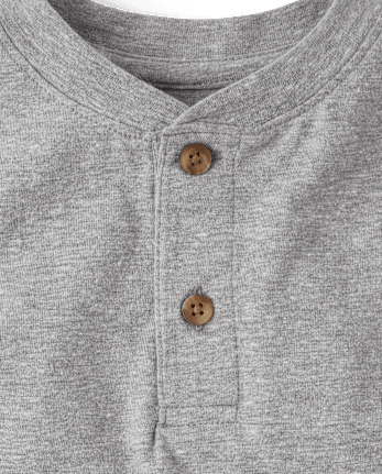 Boys Marled Henley Top