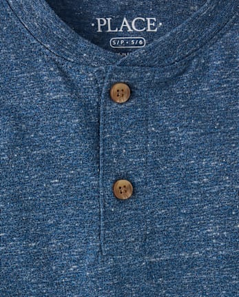 Boys Marled Henley Top